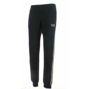 EA7 Emporio Armani Pantalone Donna Felpa Garzata Nero Con Strass