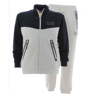 EA7 Emporio Armani Tuta Felpa Felpata Full Zip Cappuccio Uomo