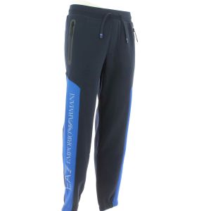 EA7 Emporio Armani Uomo Pantalone in Felpa Felpata Bicolore