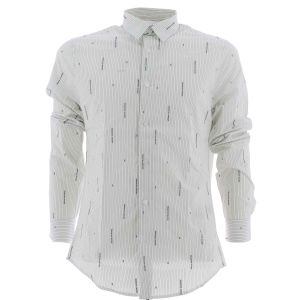 Armani Exchange Camicia Uomo Manica Lunga Slim Fit Multi Logo