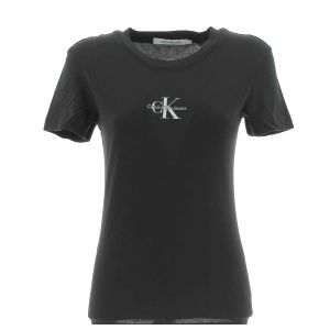 Calvin Klein Jeans T Shirt Donna Manica Corta Giro Collo Tinta Unita