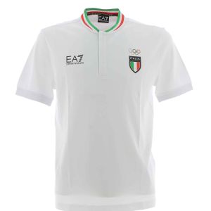 EA7 Emporio Armani Uomo Polo Zip Manica Corta Olimpiadi 2024